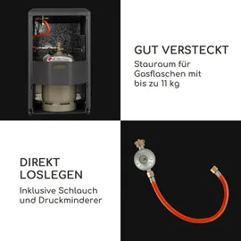 Blumfeldt Terrassenheizer Gasheizstrahler 40 kW schwarz