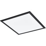 EGLO LED Panel Salobrena 1, Deckenlampe, Deckenleuchte aus Kunststoff in Weiß und Metall in Schwarz, Aufbauleuchte für Büro, Flur und Küche, neutralweiß, 45x45 cm