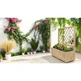 hardin 1fachgut Pflanzkasten mit Rankgitter 98 x 34 x 104 cm Natur