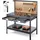 Vevor Arbeitstisch Stahl/MDF 110 kg schwarz mit 2 Ablagefächern/2 Schubladen