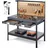 Vevor Arbeitstisch Stahl/MDF 110 kg schwarz mit 2 Ablagefächern/2 Schubladen
