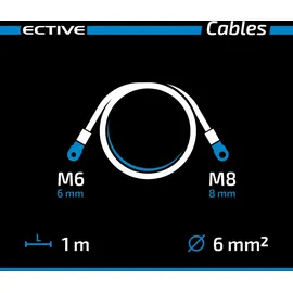 Ective H07V-K Batteriekabelsatz 6mm2 1 m rot/schwarz