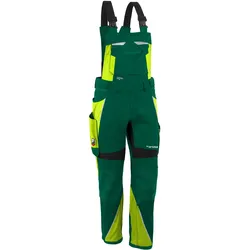 Latzhose "IRON" - N70 - grün/warngelb