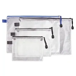 Reißverschlussbeutel DIN A5 PVC blau