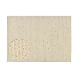THEKO Handwebteppich  Alpen , beige , Wolle , Maße (cm): B: 170 H: 1,2
