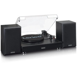 Lenco LS-101BK Plattenspieler mit Bluetooth und separaten Lautsprechern Plattenspieler (Bluetooth) schwarz