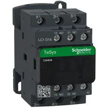 Schneider Electric LC1D18B7 Leistungsschütz LC1D, 3-polig, 1S+1Ö, 7,5kW, 400V AC3, Spule 24V AC,