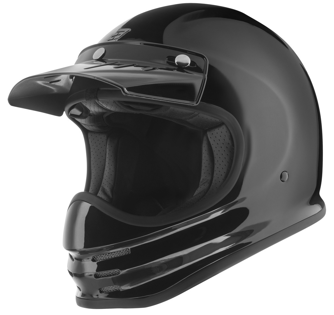 Bogotto V381 Fiberglas Helm, schwarz, Größe L