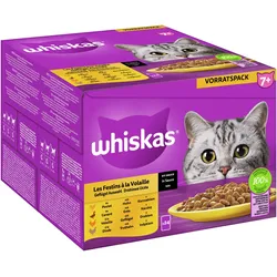 Whiskas 7+ Geflügel Auswahl in Sauce Multipack 24 x 85 Gramm Katzennassfutter
