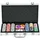 sportnow Pokerkoffer Set, 300 Pokerchips 11,5 Gramm, Pokerset mit Schloss, Silber