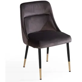 FineBuy Esszimmerstuhl Samt Küchenstuhl Schalenstuhl Modern Gepolstert Stoff