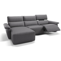 Sofanella Ecksofa Sofanella Ecksofa Merida Ledercouch Eckcouch Relaxsofa in Grau grau