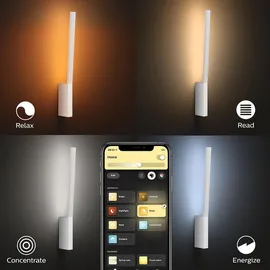 Philips Hue Wandleuchte White & Color Ambiance Liane Weiß