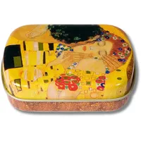 Pillendose, Bonbondose Minidose FridolinEdition - Metall - Motiv Der Kuss - The Kiss - Maße: b/h/t: 6,0 × 1,8 × 5,0cm