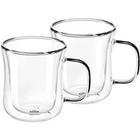 Extralink Doppelwandige Thermogläser mit Henkel 0,25 l 2 St.