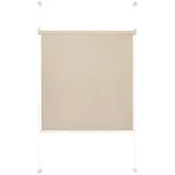 ONDECO Tageslicht Rollo ohne Bohren Klemmrollo Alternative Plissee Klemmfix Sichtschutz Sonnenschutz Farbe: Sand, Größe: 100x130 cm