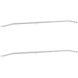 vidaXL Halterung Planehalterung für Anhänger 2 Stk. Silber 136-218 cm Aluminium, (2-tlg) silberfarben