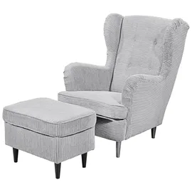 ed exciting design Hocker Oskar Polyester 63 x 43 x 42 cm Grau