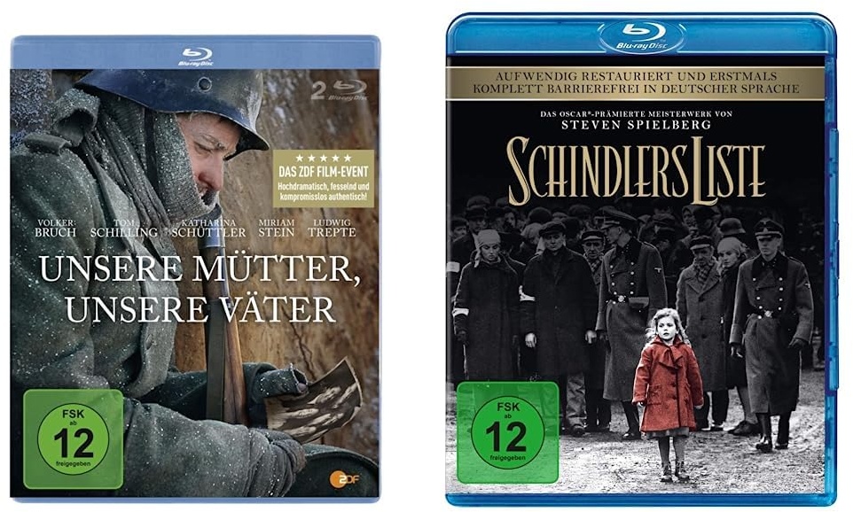 Unsere Mütter, unsere Väter [Blu-Ray] [2 BDs] & Schindlers Liste - Remastered [Blu-ray]