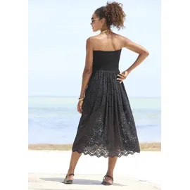 LASCANA 2-in-1-Kleid Spitzenkleid Schwarz 38