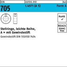 Reyher Stellring DIN 705 Gewindestift A 8 x 16 x 8 10 Stück