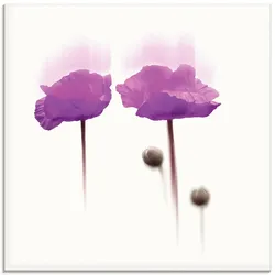 Glasbild ARTLAND "Blüte abstrakt I", lila (farbe bild(er): lila), B:30cm H:30cm, Bilder, in verschiedenen Größen