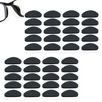 JEYORZY 20 Paar Silikon Nasenpads, Nasenpads Brille Selbstklebend, Rutschfeste Nasenpads, Weicher Brillenpads, Antirutsch Pads Brillen Nasenpads, Brille Weiche Nasengriffe Für Sonnenbrillen, Schwarz