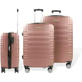 Hoffmanns Hoffmanns Kofferset 3-teilig - XXL 76x52x30cm Travelstar Pink - Rosa