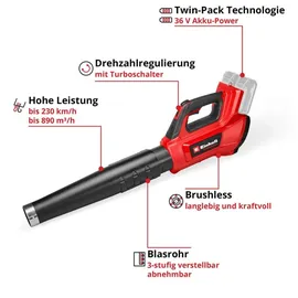 Einhell Akku-Laubbläser GP-LB 36/230 Li E BL-Solo ohne Akku