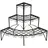 Tectake Blumentreppe mit 3 Stufen 60 x 60 cm Schwarz