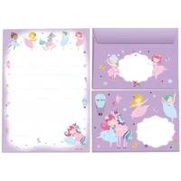 Junapack Briefpapier-Set für Mädchen Ballerina Ballerinen Balletttänzerin mit Einhorn