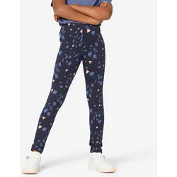 Leggings Kinder Baumwolle bedruckt - blau, blau, Gr. 140 - 10 Jahre