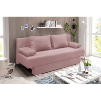 ED EXCITING DESIGN Schlafsofa, MELANIE Schlafsofa Schlafcouch Polstergarnitur 196 x 92 cm Rosa / Rosa