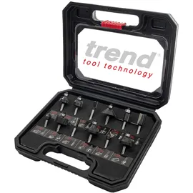 Trend Micro 12-teiliges Fräser-Starter-Set 1/4 Zoll Schaft