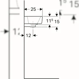 Geberit Renova Nr. 1 Comprimo Handwaschbecken 40 x 25 cm (276140000)