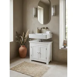 KADIMA DESIGN Waschbeckenunterschrank 2 Türen 57 x 0 x 0 cm Weiß