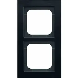 Busch-Jaeger Rahmen, 2f, schwarz, matt, Metall, geeignet für Geräteeinbaukanal, geeignet für Unterputz-Installation, Aluminium