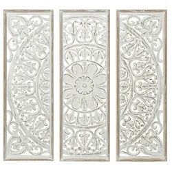Wanddekoration DKD Home Decor Mandala Holz MDF (120.5 x 2 x 121.5 cm)