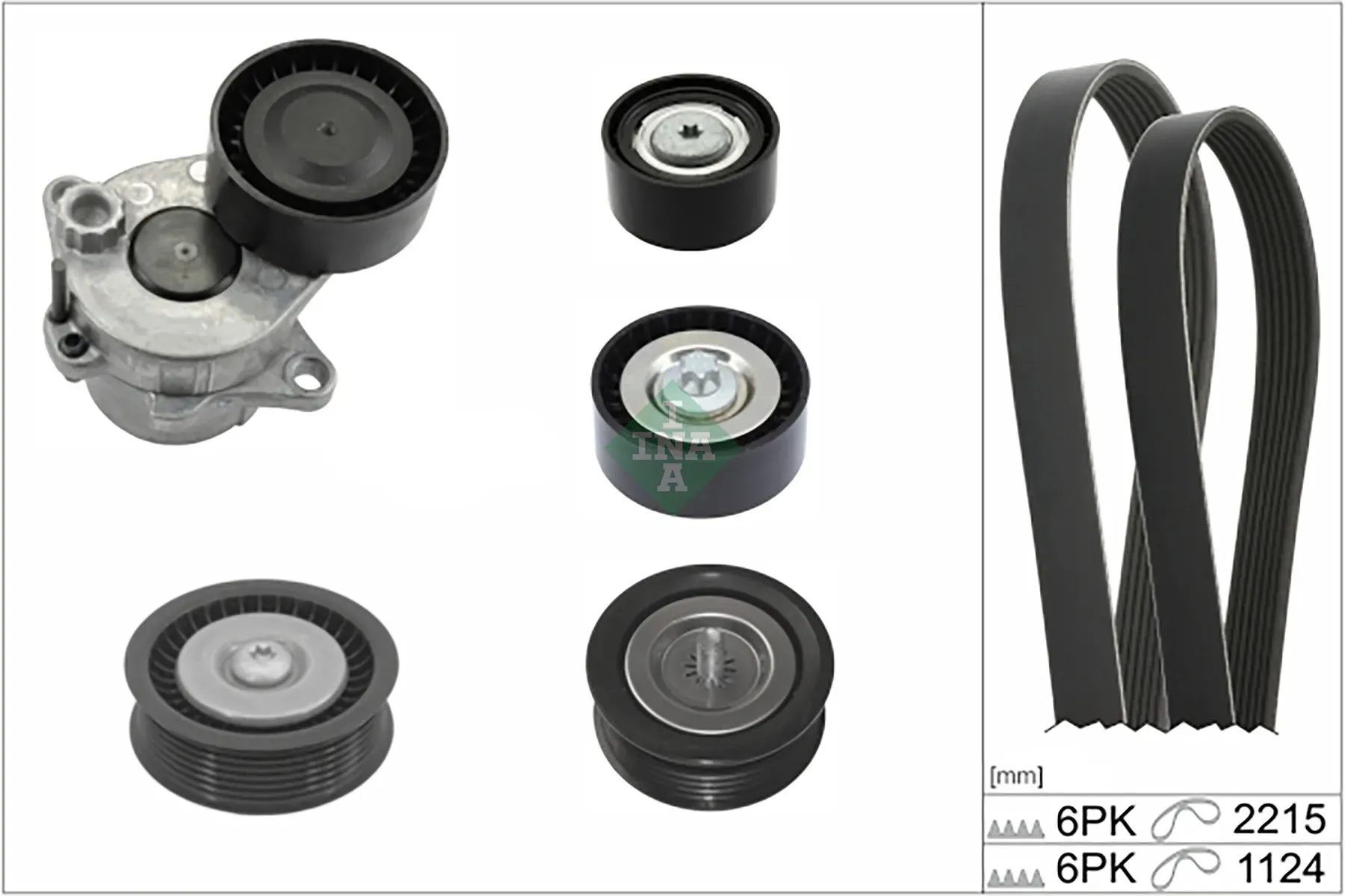 INA Keilrippenriemensatz 529058910 für Mercedes