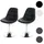 MCW Esszimmerstuhl A60 Kunstleder schwarz 2er Set