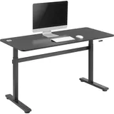 Ergo Office manuell höhenverstellbarer Schreibtisch, max. 40 kg, max. Höhe 117 cm, mit Sitz-Steh-Tisch, ER-401 B - Schwarz