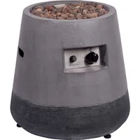 Dobar Outdoor-Feuerschale mit Gasflamme Stellar Ø 50 cm Grau