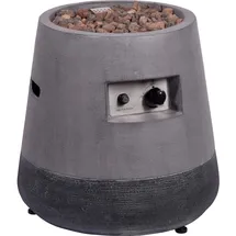 Dobar Outdoor-Feuerschale mit Gasflamme Stellar Ø 50 cm Grau