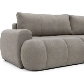 Mirjan24 Eckcouch mit Schlaffunktion 2-Sitzer Beige