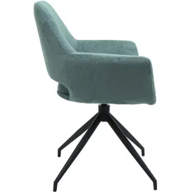 Mendler Esszimmerstuhl HWC-M53 Stoff grau-blau