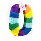 Trendario Pinata Zahl 0, Pinjatta zum Befüllen mit Süßigkeiten und Geschenken - Piñata für Kindergeburtstag Spiel, Geschenkidee, Party, Hochzeit