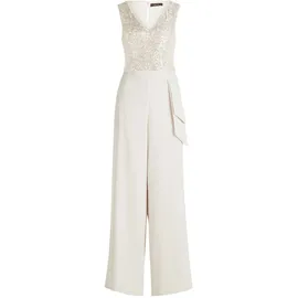Vera Mont Damen Jumpsuit mit Pailletten 44, Bright Pearl - 44W
