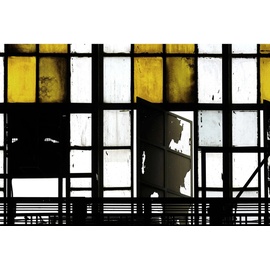 living walls Fototapete Walls by Patel Bronx 1 glatt, (4 St), gelb schwarz Weiß 4,00m x 2,70m FSC®
