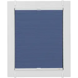 Plissee SUNLINES "Start-up Style Honeycomb", blau (dunkelblau, weiß, weiß), B:81cm H:205cm, Obermaterial: 100% Polyester, Plissees, verspannt mit Simply-Fix Klemmträger, Wabenplissee