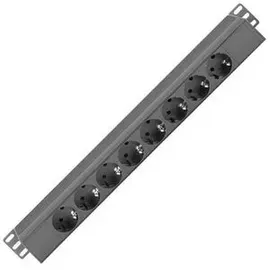 Adam Hall 19" Parts Steckdosenleiste 8-fach 2 m Schwarz